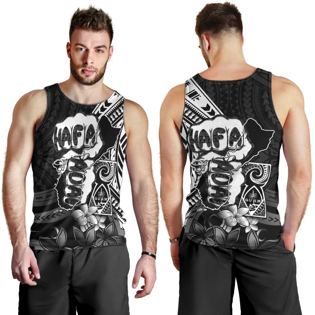 Hafa Adai Guam Discovery Day Men Tank Top Chamorro Latte Stone Hand Black Version LT14 - Polynesian Pride