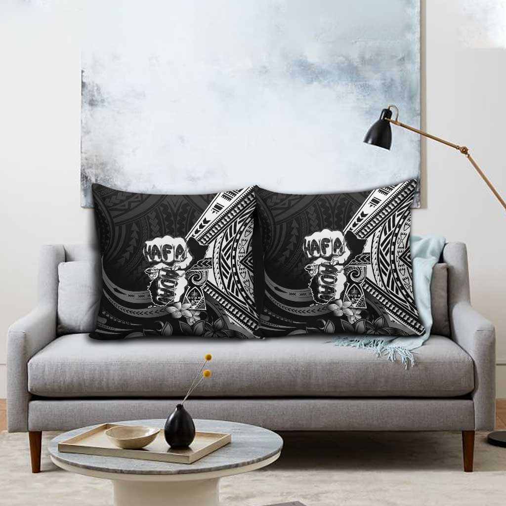 Hafa Adai Guam Discovery Day Pillow Cover Chamorro Latte Stone Hand Black Version LT14 - Polynesian Pride