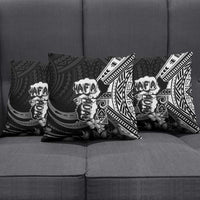 Hafa Adai Guam Discovery Day Pillow Cover Chamorro Latte Stone Hand Black Version LT14 - Polynesian Pride