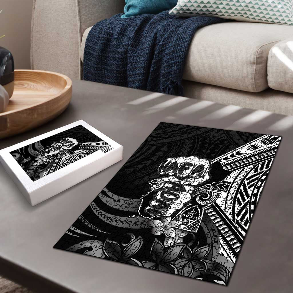 Hafa Adai Guam Discovery Day Puzzle Chamorro Latte Stone Hand Black Version LT14 - Polynesian Pride