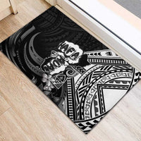 Hafa Adai Guam Discovery Day Rubber Doormat Chamorro Latte Stone Hand Black Version LT14 - Polynesian Pride