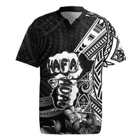 Hafa Adai Guam Discovery Day Rugby Jersey Chamorro Latte Stone Hand Black Version