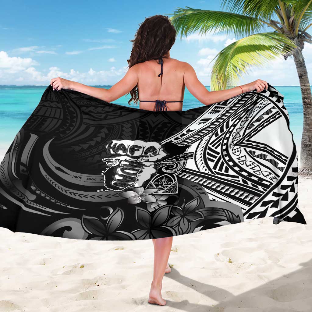 Hafa Adai Guam Discovery Day Sarong Chamorro Latte Stone Hand Black Version LT14 - Polynesian Pride