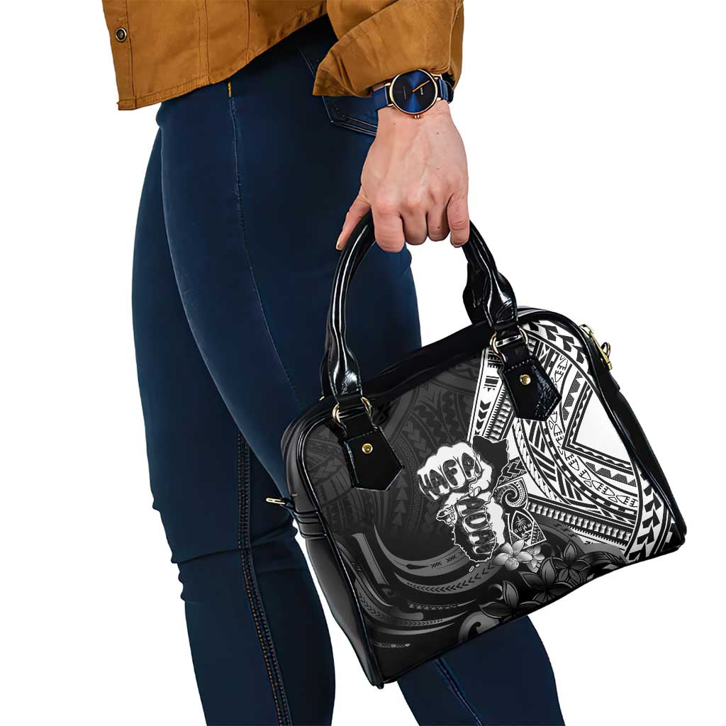 Hafa Adai Guam Discovery Day Shoulder Handbag Chamorro Latte Stone Hand Black Version