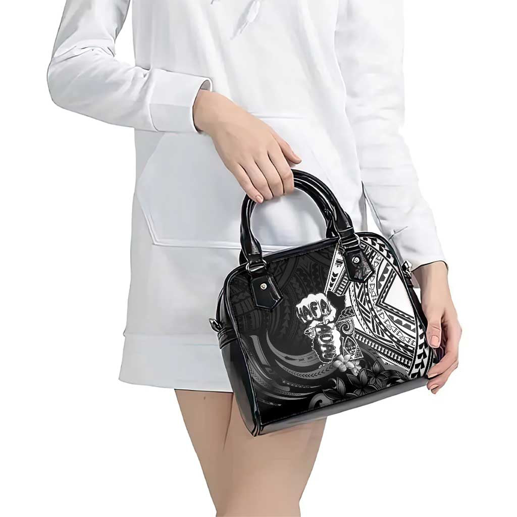 Hafa Adai Guam Discovery Day Shoulder Handbag Chamorro Latte Stone Hand Black Version