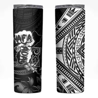 Hafa Adai Guam Discovery Day Skinny Tumbler Chamorro Latte Stone Hand Black Version