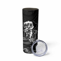 Hafa Adai Guam Discovery Day Skinny Tumbler Chamorro Latte Stone Hand Black Version