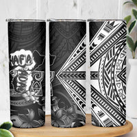 Hafa Adai Guam Discovery Day Skinny Tumbler Chamorro Latte Stone Hand Black Version