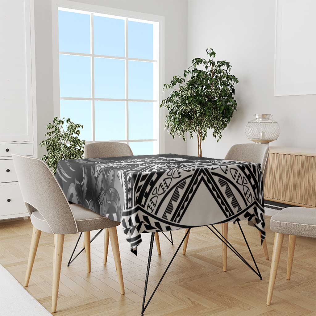 Hafa Adai Guam Discovery Day Tablecloth Chamorro Latte Stone Hand Black Version LT14 - Polynesian Pride