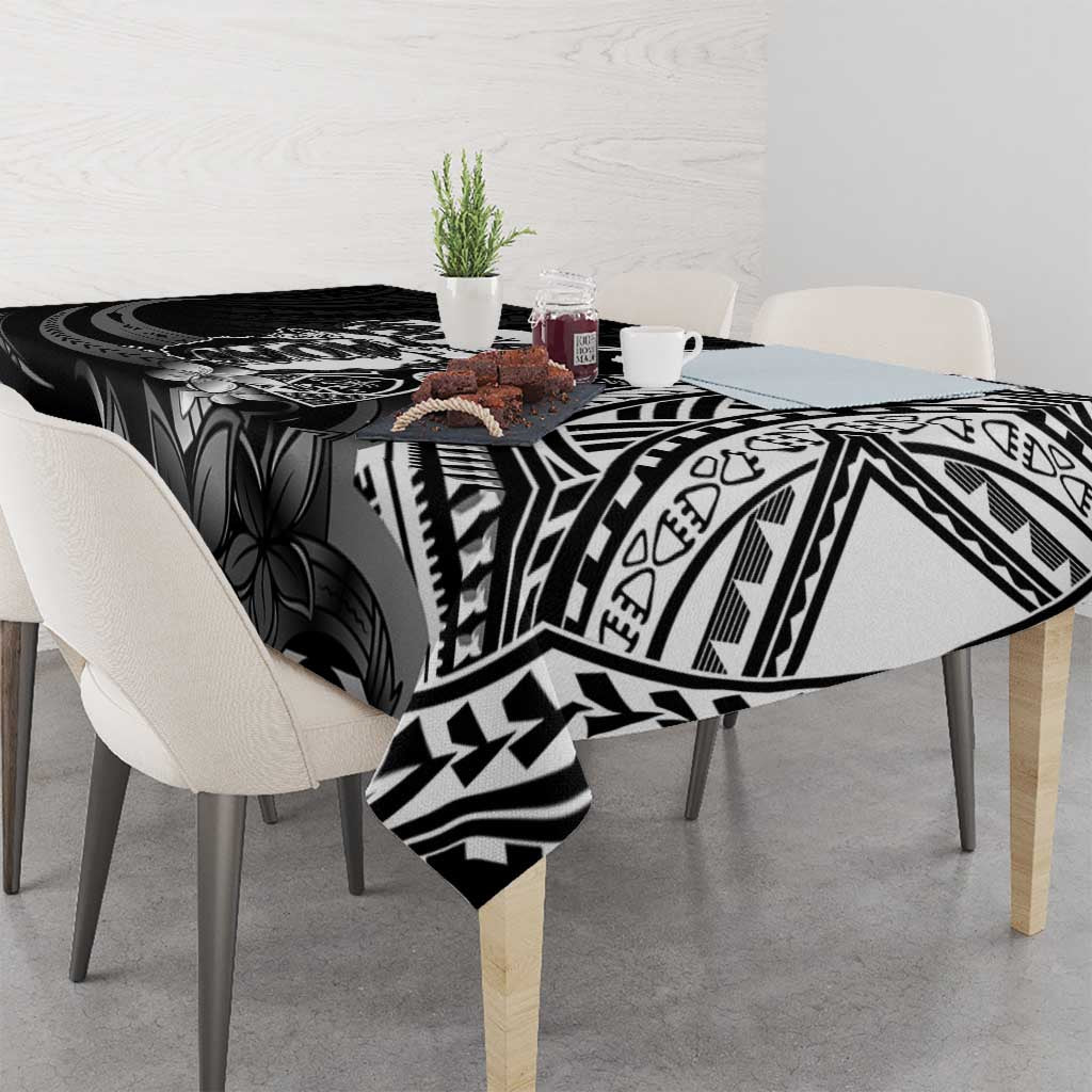 Hafa Adai Guam Discovery Day Tablecloth Chamorro Latte Stone Hand Black Version LT14 - Polynesian Pride