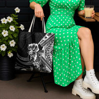 Hafa Adai Guam Discovery Day Tote Bag Chamorro Latte Stone Hand Black Version LT14 - Polynesian Pride