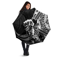 Hafa Adai Guam Discovery Day Umbrella Chamorro Latte Stone Hand Black Version LT14 - Polynesian Pride
