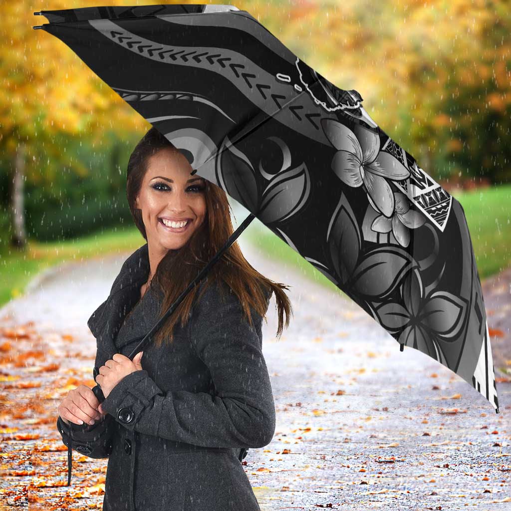 Hafa Adai Guam Discovery Day Umbrella Chamorro Latte Stone Hand Black Version LT14 - Polynesian Pride