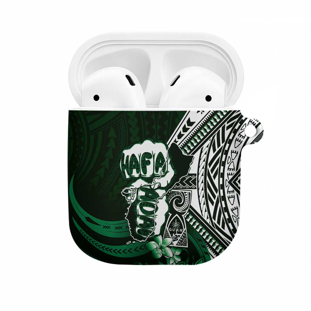 Hafa Adai Guam Discovery Day AirPods Case Chamorro Latte Stone Hand Green Version