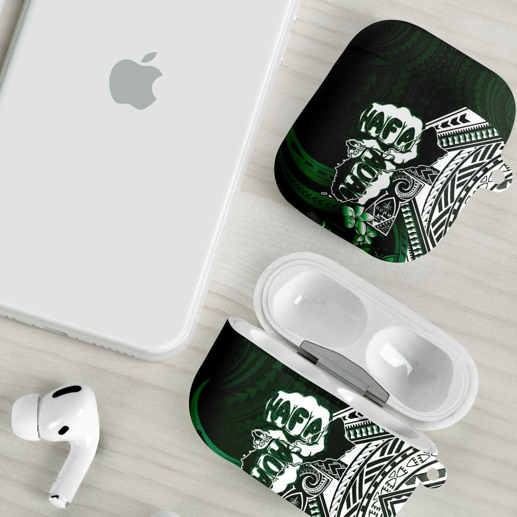 Hafa Adai Guam Discovery Day AirPods Case Chamorro Latte Stone Hand Green Version