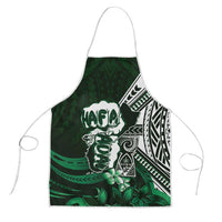 Hafa Adai Guam Discovery Day Apron Chamorro Latte Stone Hand Green Version