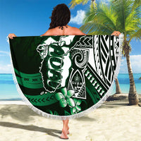 Hafa Adai Guam Discovery Day Beach Blanket Chamorro Latte Stone Hand Green Version LT14 - Polynesian Pride