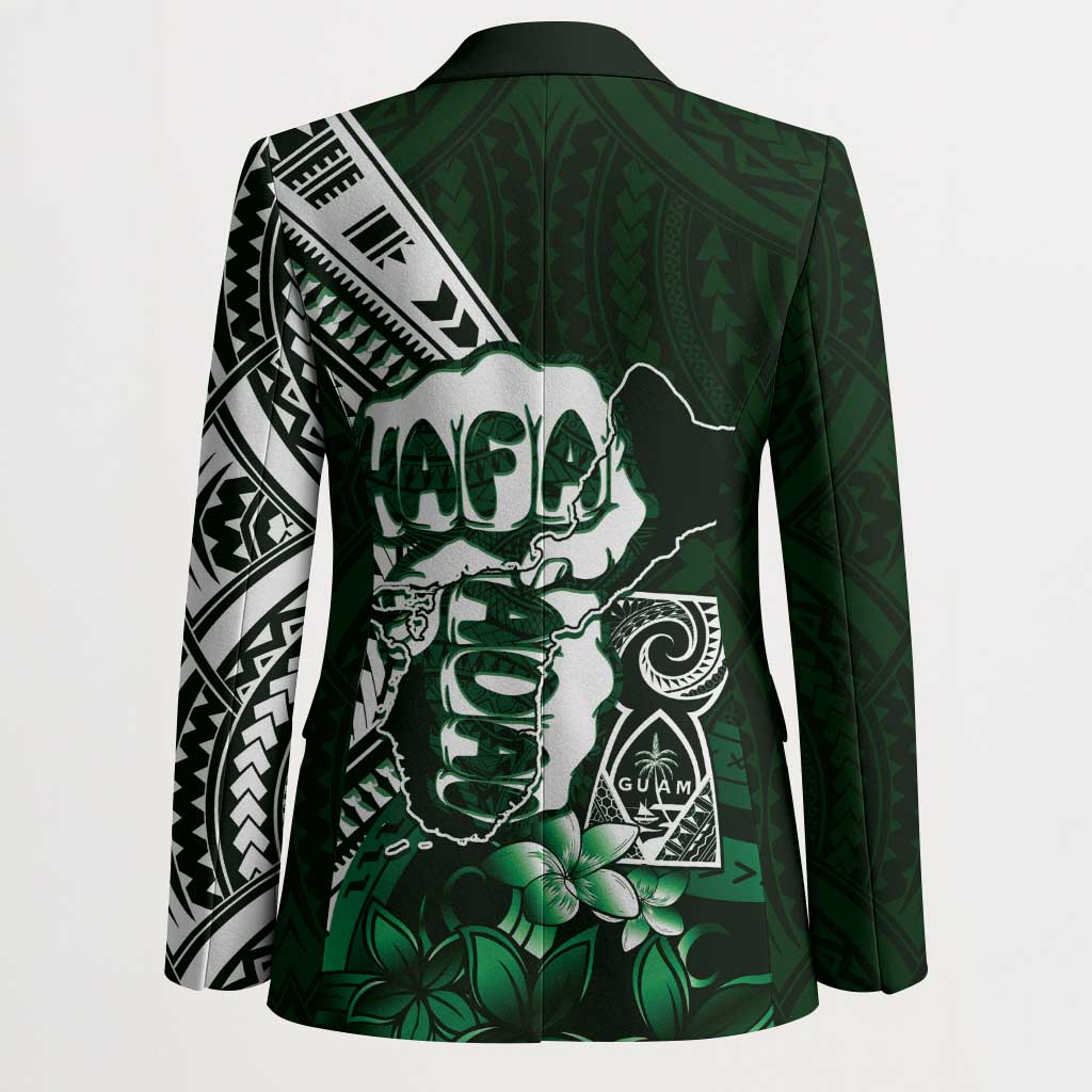 Hafa Adai Guam Discovery Day Blazer Chamorro Latte Stone Hand Green Version LT14 - Polynesian Pride