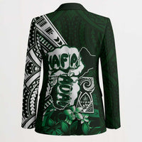Hafa Adai Guam Discovery Day Blazer Chamorro Latte Stone Hand Green Version LT14 - Polynesian Pride