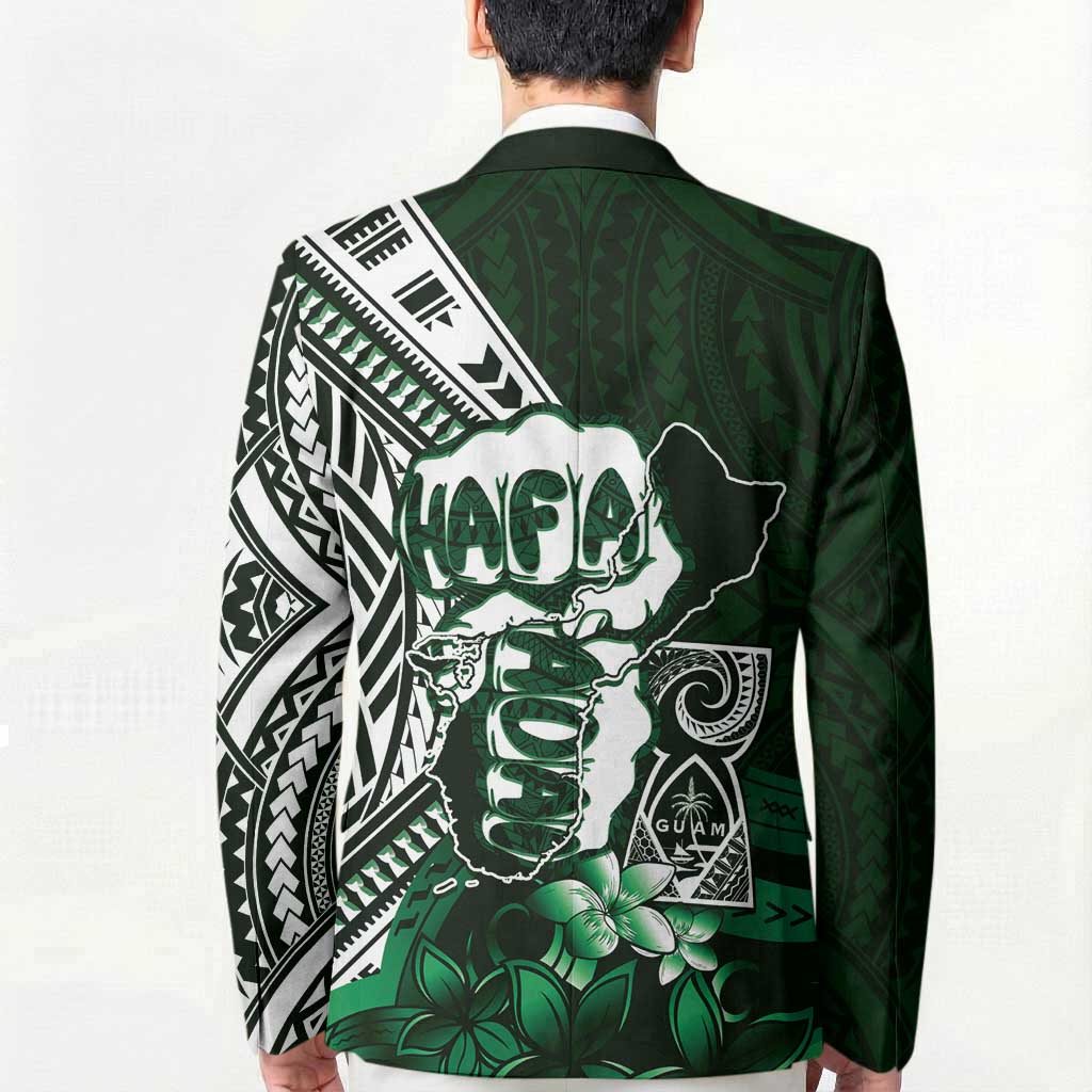 Hafa Adai Guam Discovery Day Blazer Chamorro Latte Stone Hand Green Version LT14 - Polynesian Pride
