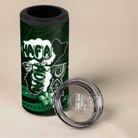 Hafa Adai Guam Discovery Day 4 in 1 Can Cooler Tumbler Chamorro Latte Stone Hand Green Version LT14 - Polynesian Pride