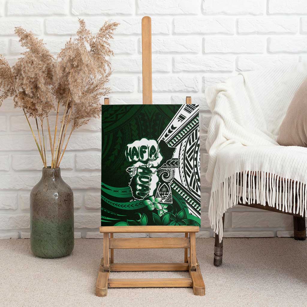 Hafa Adai Guam Discovery Day Canvas Wall Art Chamorro Latte Stone Hand Green Version LT14 - Polynesian Pride