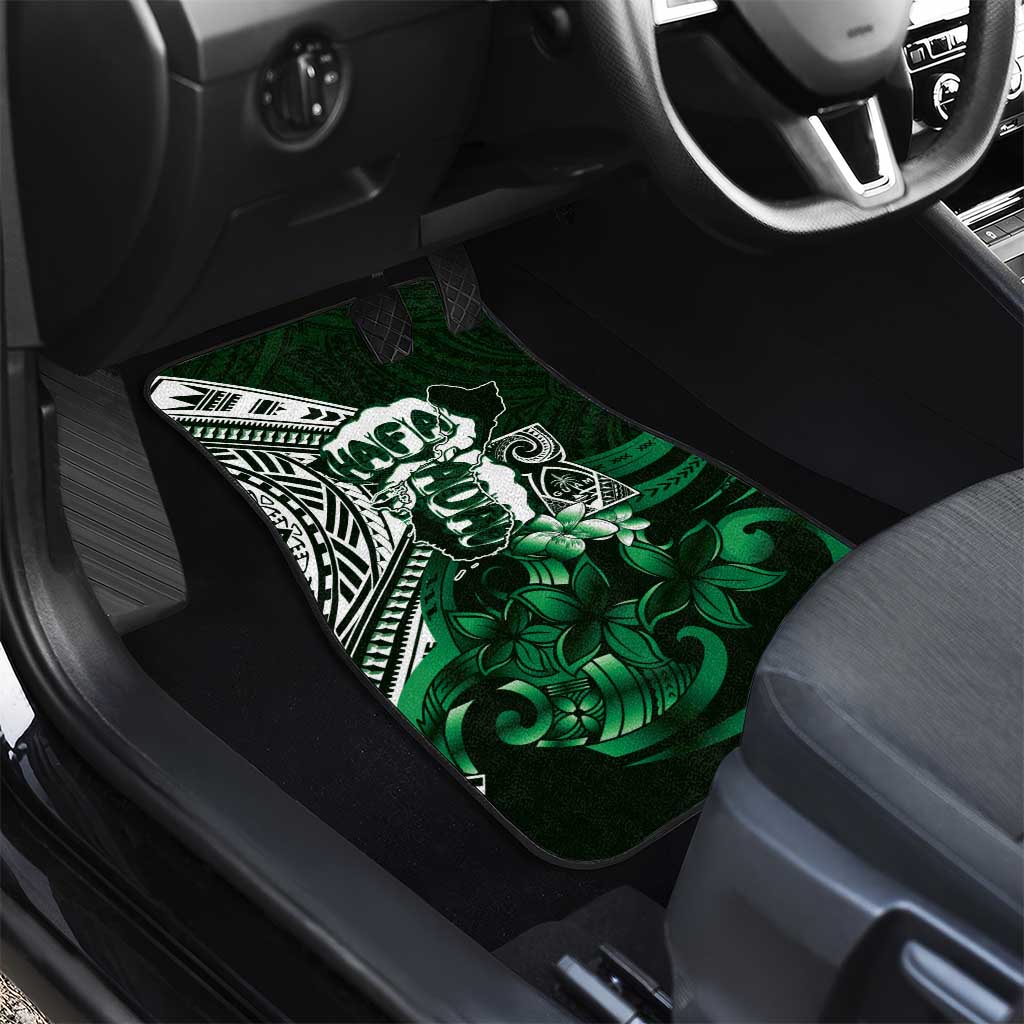 Hafa Adai Guam Discovery Day Car Mats Chamorro Latte Stone Hand Green Version LT14 - Polynesian Pride