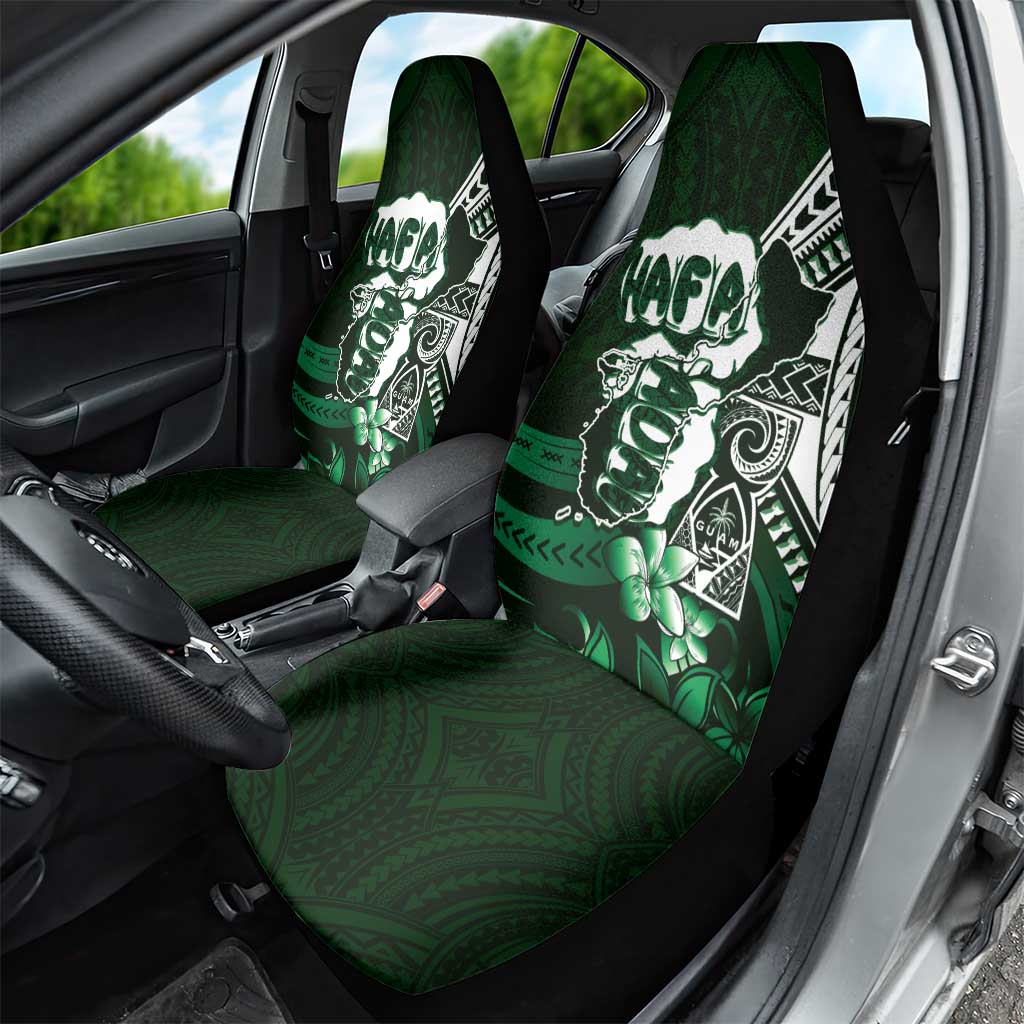 Hafa Adai Guam Discovery Day Car Seat Cover Chamorro Latte Stone Hand Green Version