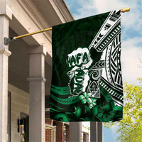 Hafa Adai Guam Discovery Day Garden Flag Chamorro Latte Stone Hand Green Version