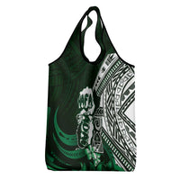 Hafa Adai Guam Discovery Day Grocery Bag Chamorro Latte Stone Hand Green Version LT14 - Polynesian Pride