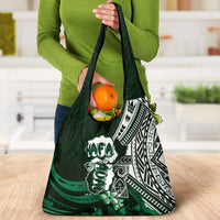 Hafa Adai Guam Discovery Day Grocery Bag Chamorro Latte Stone Hand Green Version LT14 - Polynesian Pride