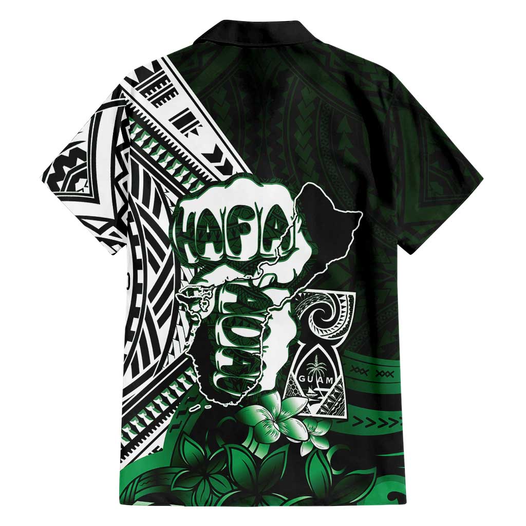 Hafa Adai Guam Discovery Day Hawaiian Shirt Chamorro Latte Stone Hand Green Version LT14 - Polynesian Pride