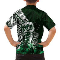 Hafa Adai Guam Discovery Day Hawaiian Shirt Chamorro Latte Stone Hand Green Version LT14 - Polynesian Pride