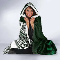 Hafa Adai Guam Discovery Day Hooded Blanket Chamorro Latte Stone Hand Green Version LT14 - Polynesian Pride