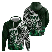Hafa Adai Guam Discovery Day Hoodie Chamorro Latte Stone Hand Green Version LT14 - Polynesian Pride