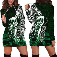 Hafa Adai Guam Discovery Day Hoodie Dress Chamorro Latte Stone Hand Green Version LT14 - Polynesian Pride