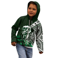 Hafa Adai Guam Discovery Day Kid Hoodie Chamorro Latte Stone Hand Green Version LT14 - Polynesian Pride