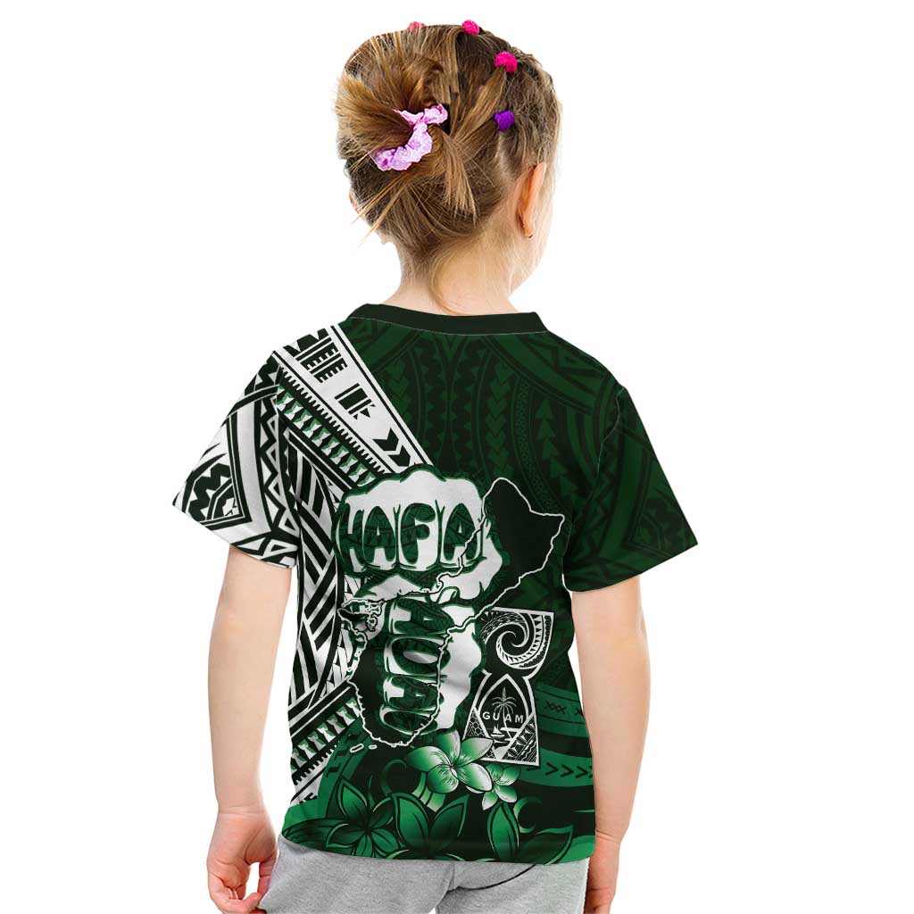Hafa Adai Guam Discovery Day Kid T Shirt Chamorro Latte Stone Hand Green Version LT14 - Polynesian Pride