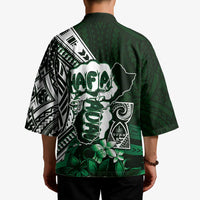 Hafa Adai Guam Discovery Day Kimono Chamorro Latte Stone Hand Green Version LT14 - Polynesian Pride