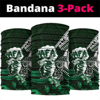 Hafa Adai Guam Discovery Day Neck Gaiter Chamorro Latte Stone Hand Green Version LT14 package One Size: 25*50cm Green - Polynesian Pride