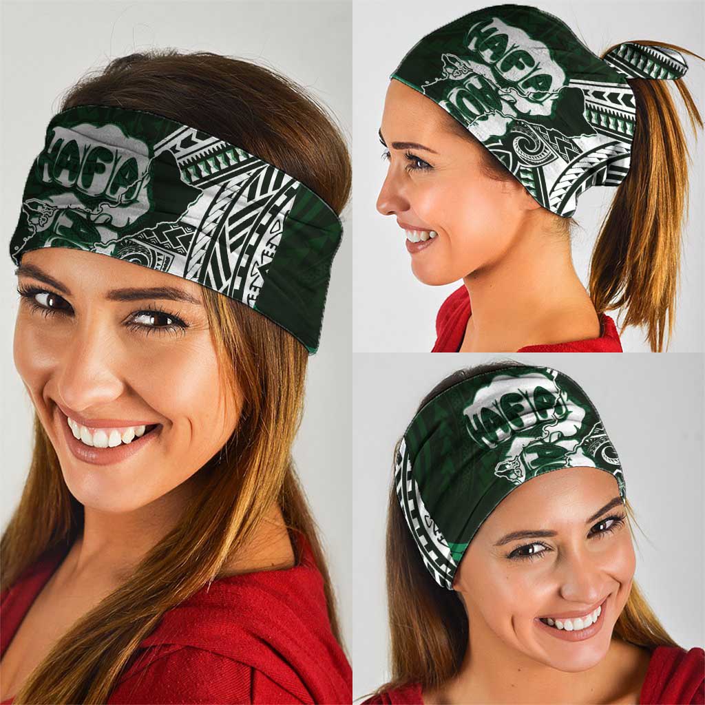 Hafa Adai Guam Discovery Day Neck Gaiter Chamorro Latte Stone Hand Green Version LT14 - Polynesian Pride