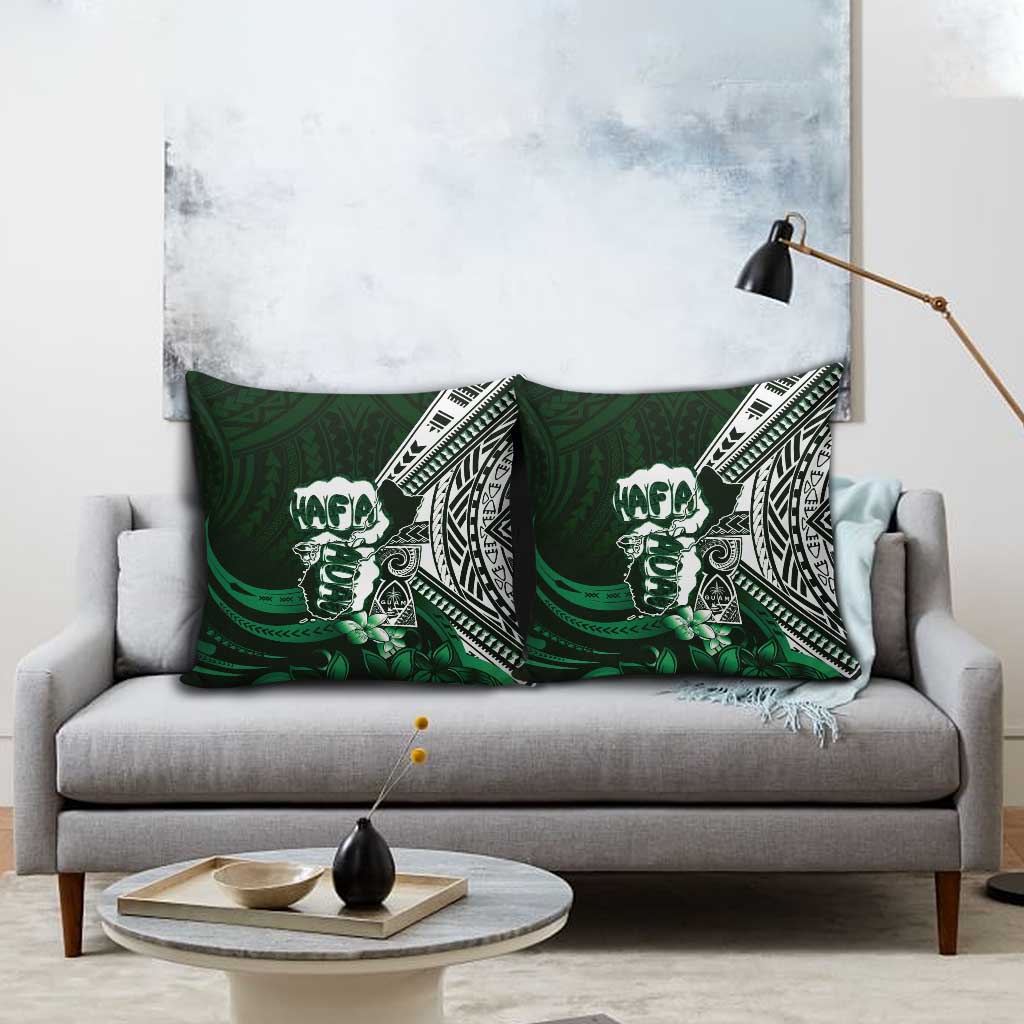 Hafa Adai Guam Discovery Day Pillow Cover Chamorro Latte Stone Hand Green Version LT14 - Polynesian Pride