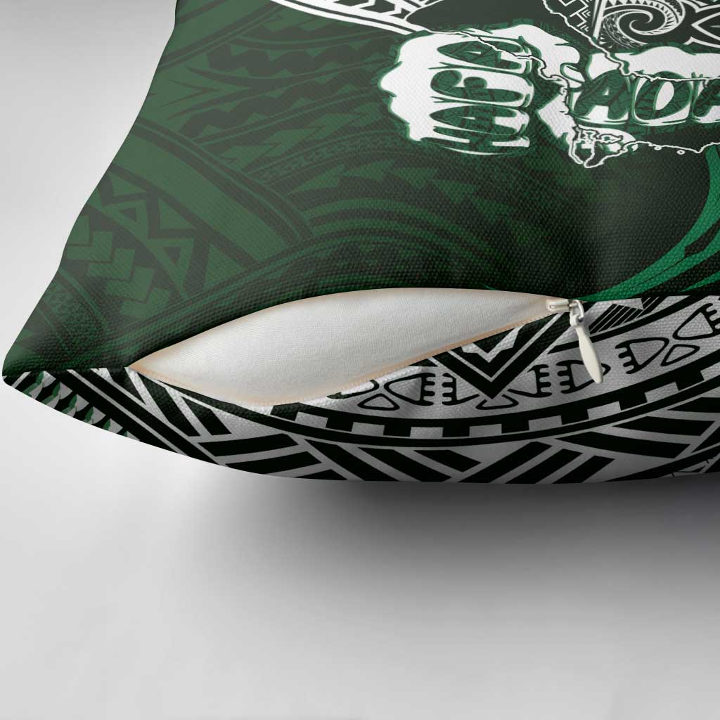 Hafa Adai Guam Discovery Day Pillow Cover Chamorro Latte Stone Hand Green Version LT14 - Polynesian Pride