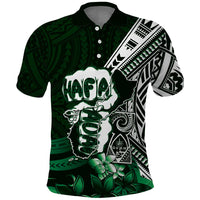 Hafa Adai Guam Discovery Day Polo Shirt Chamorro Latte Stone Hand Green Version LT14 Green - Polynesian Pride