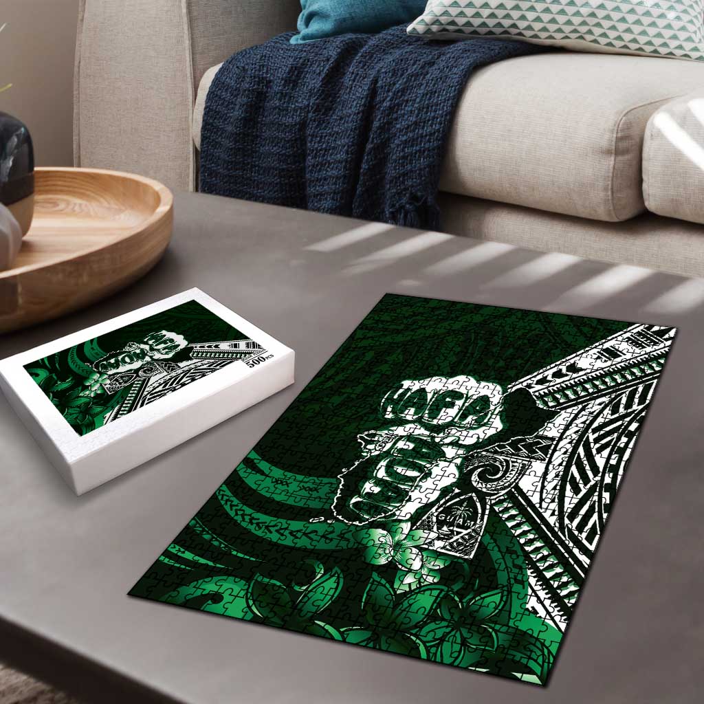 Hafa Adai Guam Discovery Day Puzzle Chamorro Latte Stone Hand Green Version LT14 - Polynesian Pride