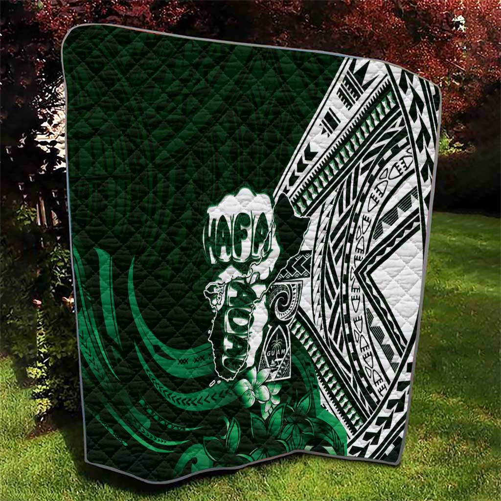 Hafa Adai Guam Discovery Day Quilt Chamorro Latte Stone Hand Green Version LT14 - Polynesian Pride
