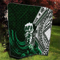 Hafa Adai Guam Discovery Day Quilt Chamorro Latte Stone Hand Green Version LT14 - Polynesian Pride