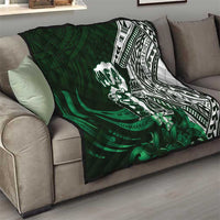 Hafa Adai Guam Discovery Day Quilt Chamorro Latte Stone Hand Green Version LT14 - Polynesian Pride