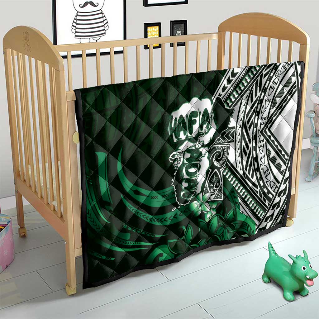 Hafa Adai Guam Discovery Day Quilt Chamorro Latte Stone Hand Green Version LT14 - Polynesian Pride