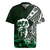 Hafa Adai Guam Discovery Day Rugby Jersey Chamorro Latte Stone Hand Green Version